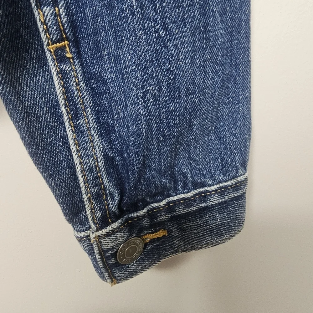 GAP‎ Embroidered Colorful Denim Jean Jacket Preppy Bohemian Y2K